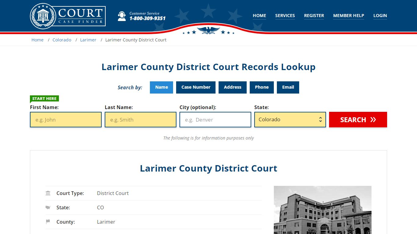 Larimer County District Court Records Lookup - CourtCaseFinder.com